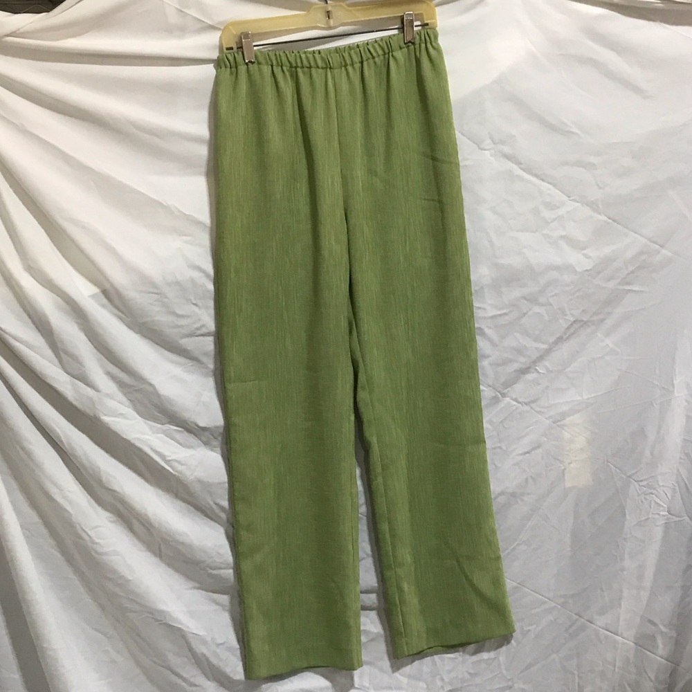Vintage Lana Lee lightweight Green Elastic Waist Pants size 10